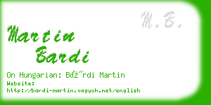 martin bardi business card